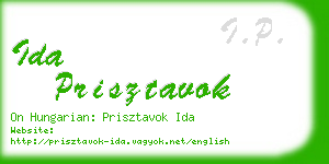 ida prisztavok business card